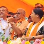 মনোনয়ন জমার আগে বড় শোভাযাত্রা দিলীপ ঘোষের, ছিলেন শুভেন্দু অধিকারী ও রেখা গুপ্ত