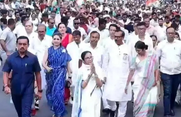 শহরে তৃণমূল কংগ্রেসের মহামিছিল