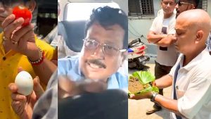 জনরোষের মুখে পড়লেন সব্যসাচী দত্ত, ছোড়া হলো ডিম-টমেটো-গোবর