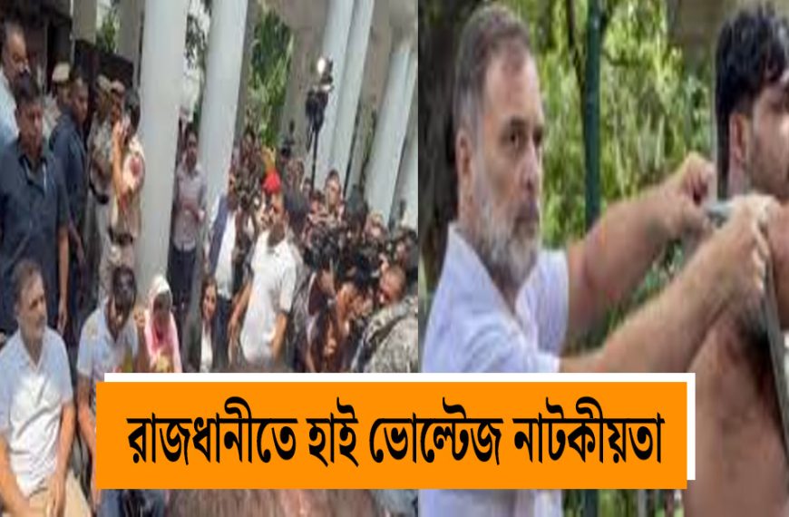Rahul Gandhi at Delhi's Parliament Trieste police station, protest demanding FIR in pellet firing incident